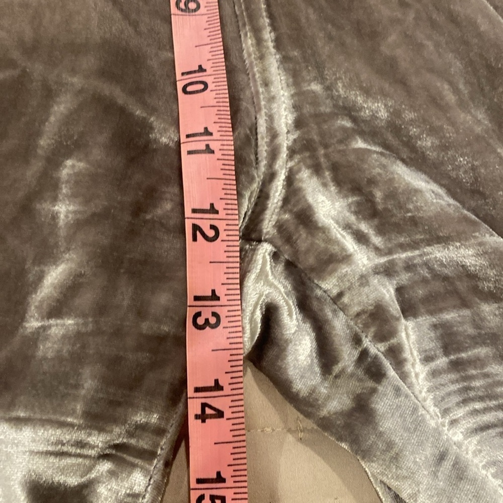 Mother The Lounger Ankle in Silver pants velvet size medium revolve - Picture 8 of 9